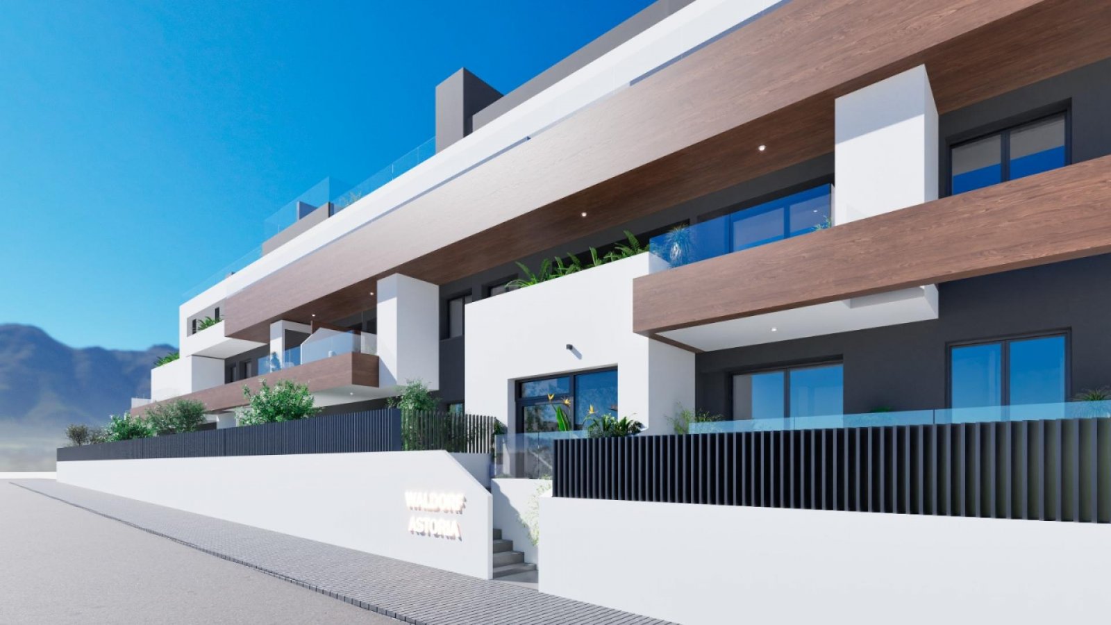 <p>Apartment with terrace provided with 2 Bedrooms and 2 Bathrooms, communal swimming pool and optional underground parking space. </p><p>One of th...