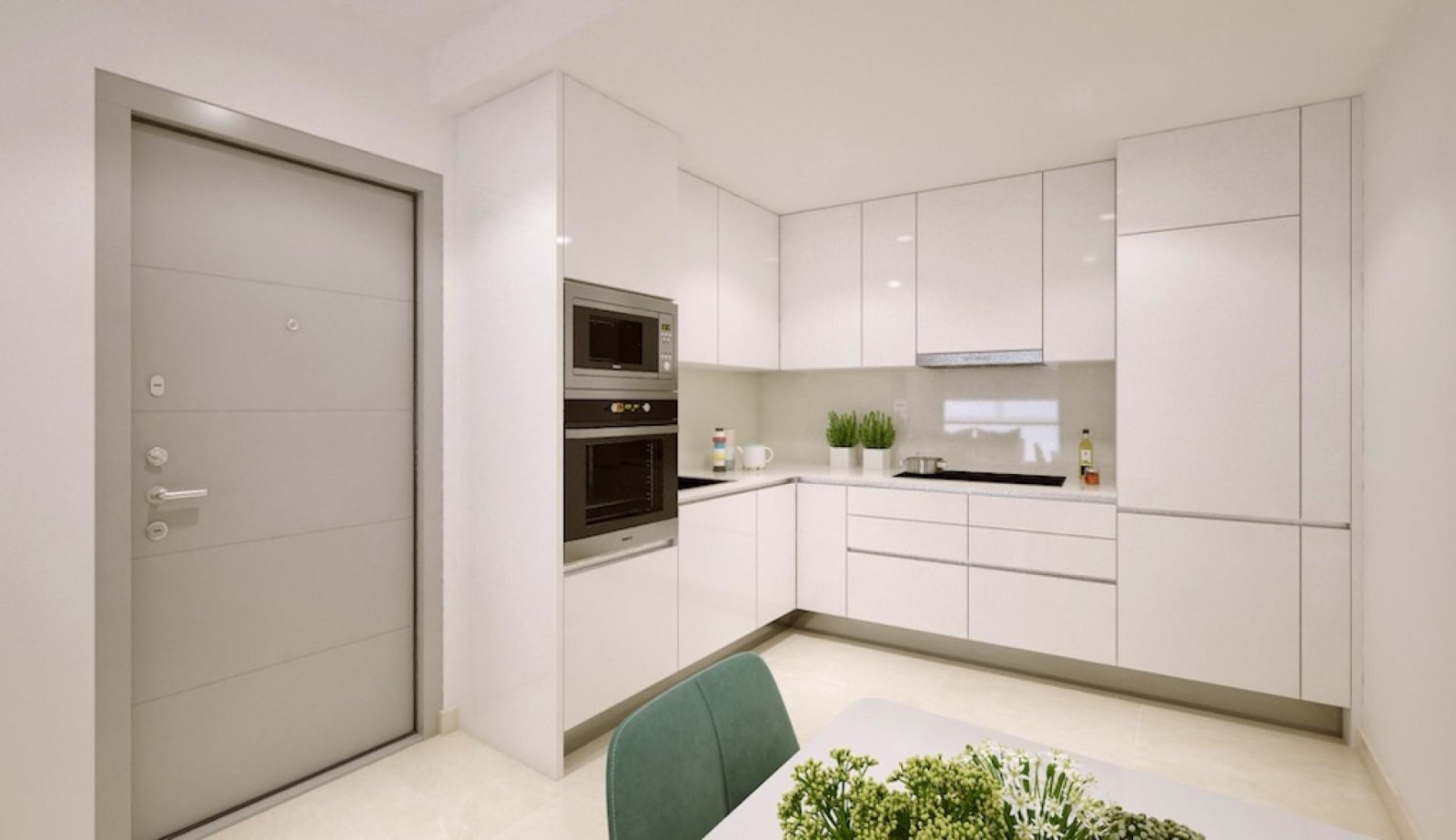 <p>Apartment with terrace provided with 1 Bedrooms and 1 Bathrooms, Jacuzzi swimming pool and ample parking space around the project.. </p><p>12 ap...
