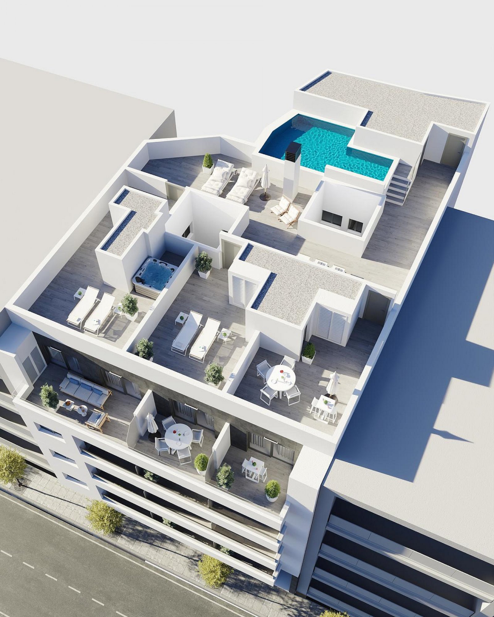 <p>Apartment with terrace provided with 2 Bedrooms and 2 Bathrooms, communal swimming pool and optional underground parking & storage room. </p><p>...