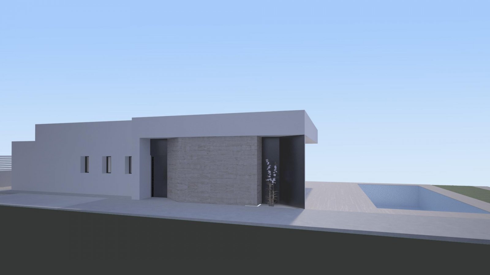 <p>Villa provided with 3 Bedrooms and 3 Bathrooms, private swimming pool and parking space on own plot. </p><p>New modern villa in Aspe, inland Ali...