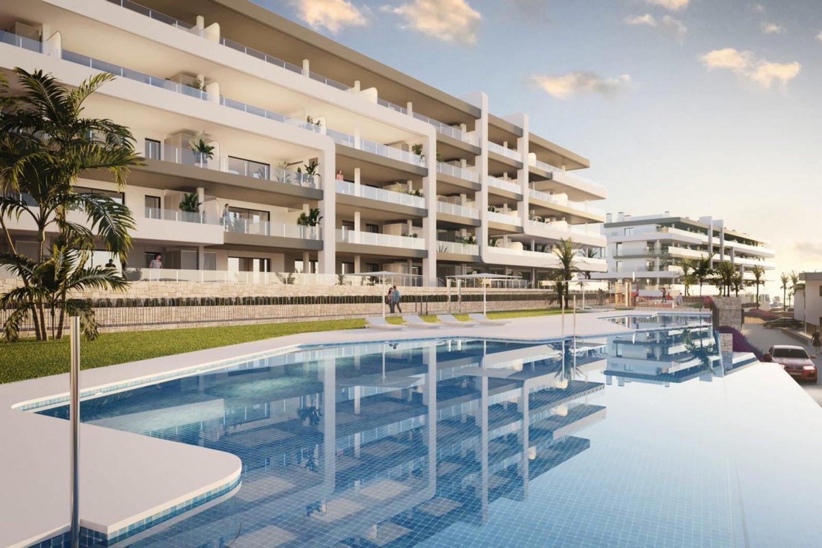 <p>Apartment with garden provided with 2 Bedrooms and 2 Bathrooms, communal swimming pool and underground parking space with storage room. </p>