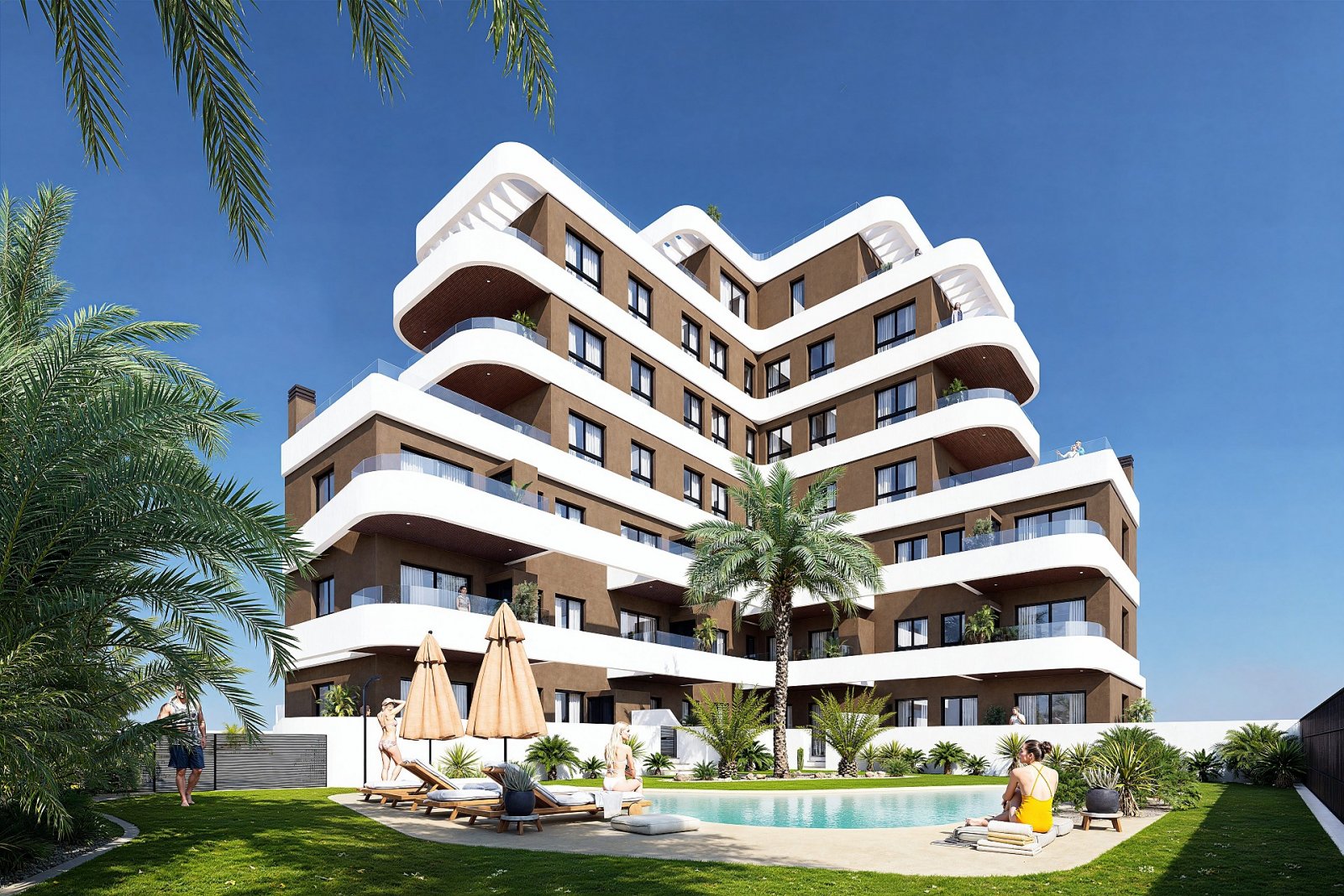 <p>Apartment with terrace provided with 2 Bedrooms and 2 Bathrooms, communal swimming pool and private parking space within domain. </p><p>19 apart...