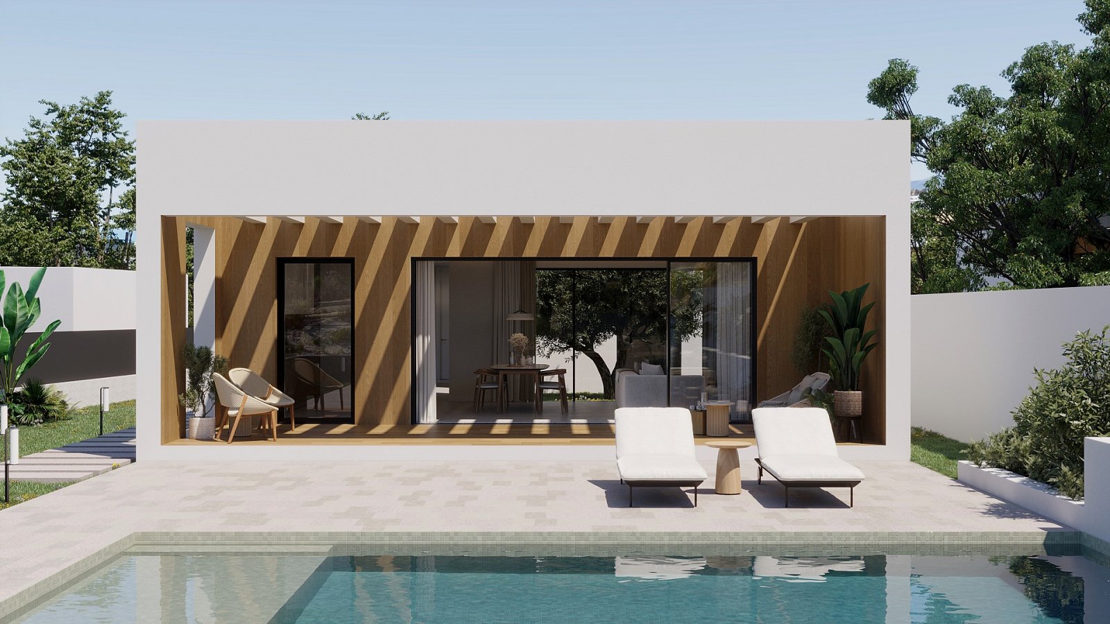 <p>Villa provided with 3 Bedrooms and 3 Bathrooms, private swimming pool and parking space on own plot. </p><p>Single-storey homes around a central...