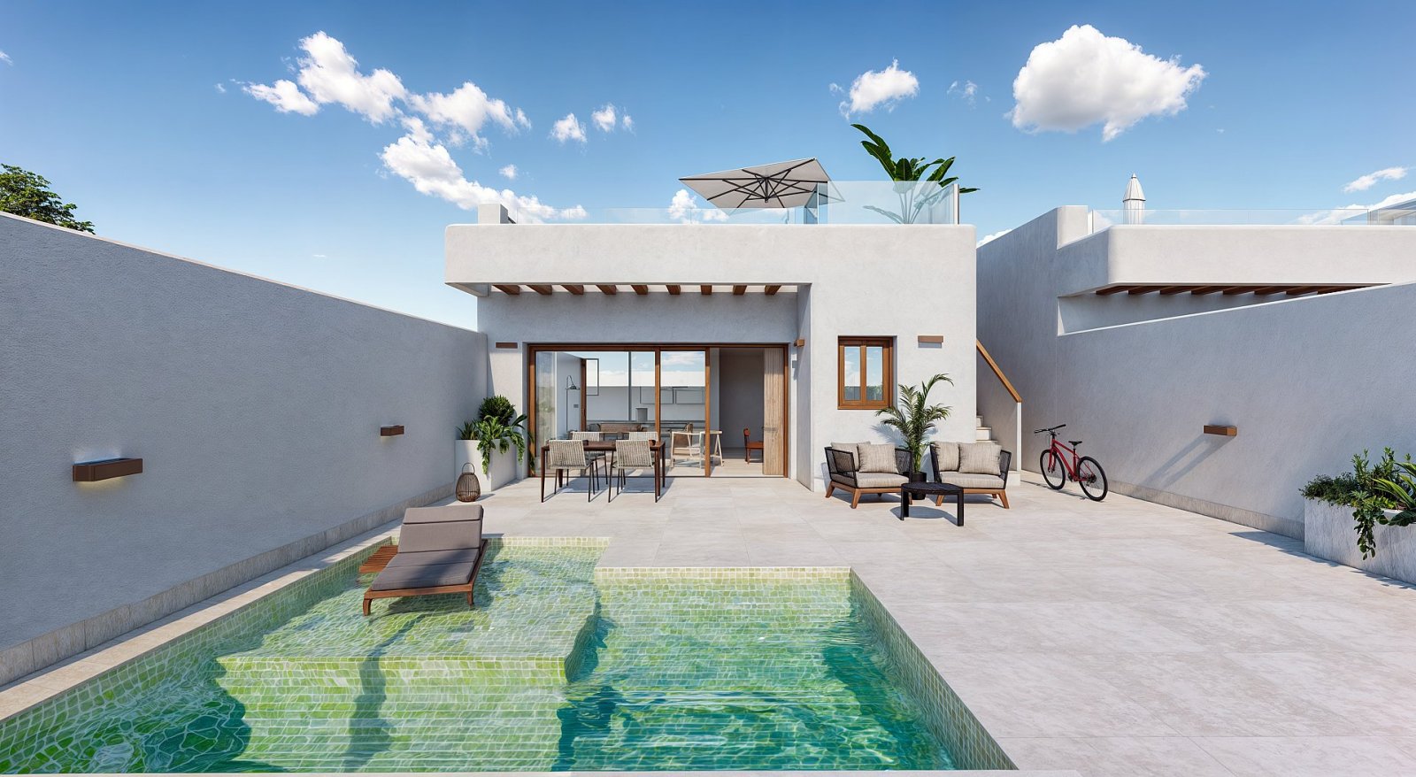 <p>Villa provided with 3 Bedrooms and 2 Bathrooms, private swimming pool and parking space on own plot. </p><p>Residencial El Pasico offers modern ...