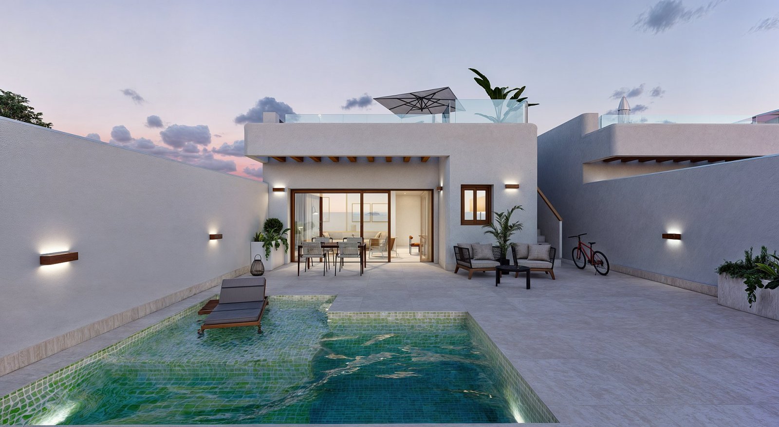 <p>Villa provided with 3 Bedrooms and 2 Bathrooms, private swimming pool and parking space on own plot. </p><p>Residencial El Pasico offers modern ...