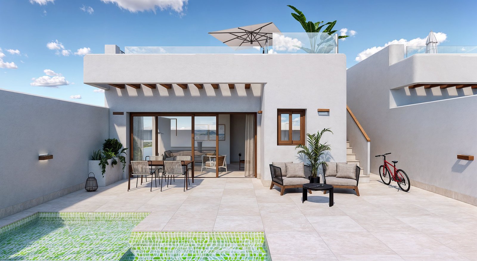 <p>Villa provided with 3 Bedrooms and 2 Bathrooms, private swimming pool and parking space on own plot. </p><p>Residencial El Pasico offers modern ...