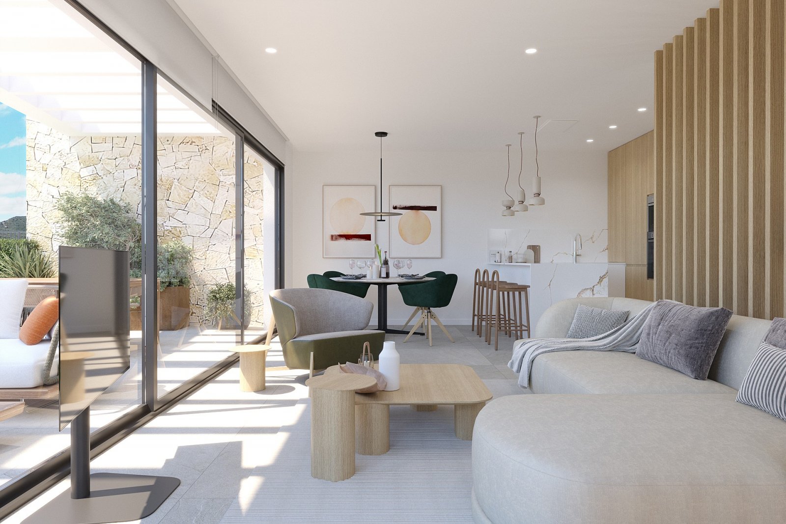 <p>Terraced villa provided with 3 Bedrooms and 2 Bathrooms, private swimming pool and parking space on own plot. </p><p>The new phase of semi-detac...
