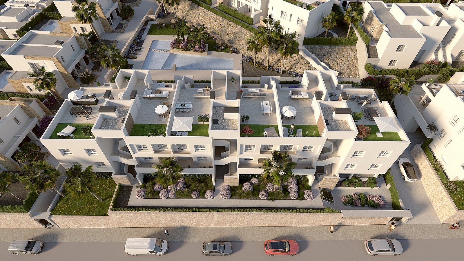<p>Apartments - solarium provided with 3 Bedrooms and 2 Bathrooms, communal swimming pool and optional underground parking & storage room. </p><p>A...