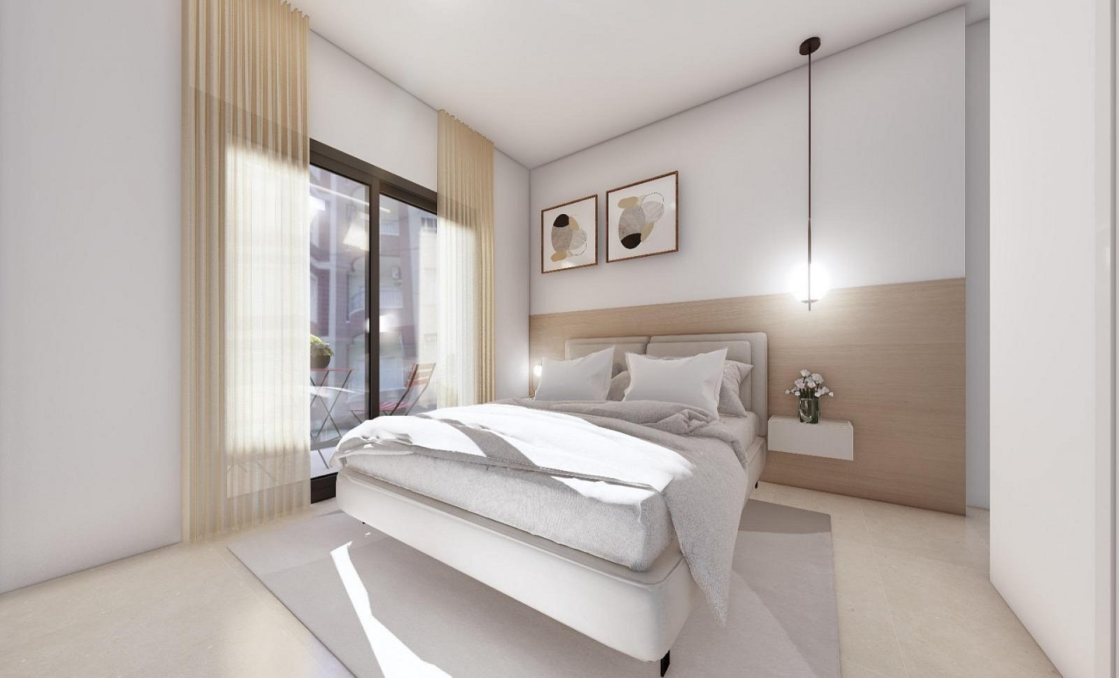 <p>Apartments - solarium provided with 1 Bedrooms and 1 Bathrooms, no swimming pool and ample parking space around the project.. </p><p>Guardamar d...