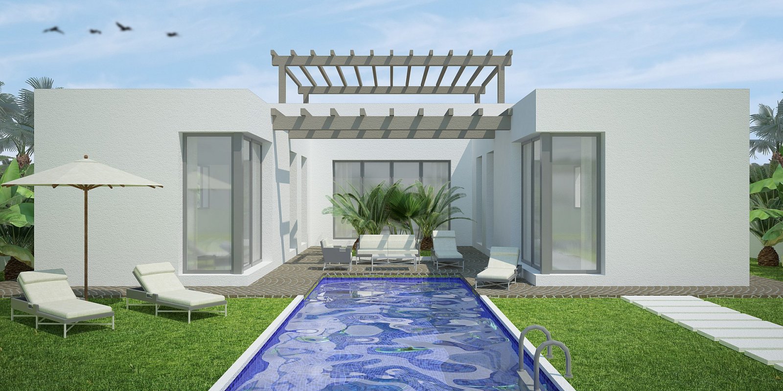 <p>Villa provided with 3 Bedrooms and 2 Bathrooms, private swimming pool and multiple parking spaces. </p>