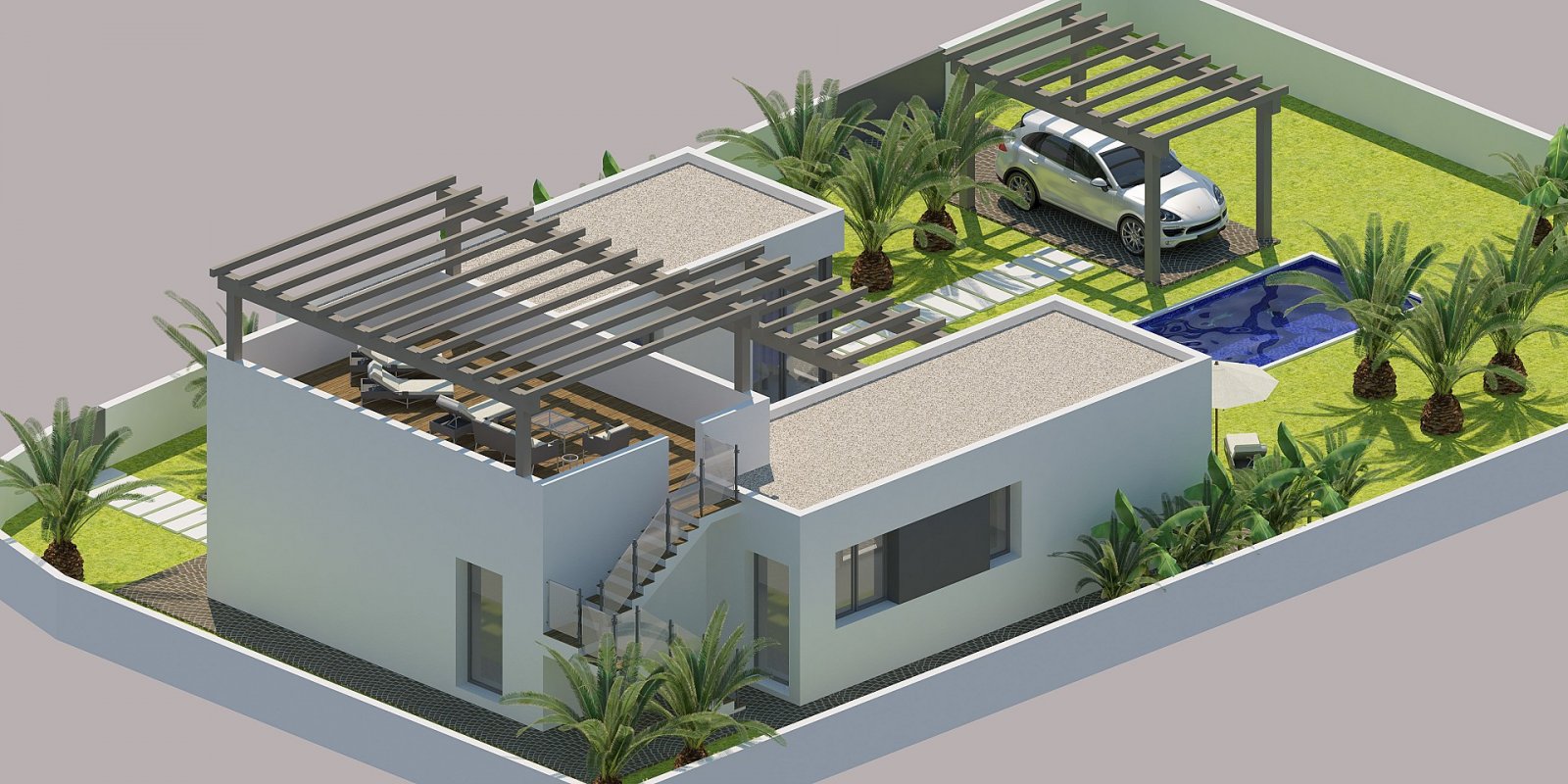 <p>Villa provided with 3 Bedrooms and 2 Bathrooms, private swimming pool and multiple parking spaces. </p>