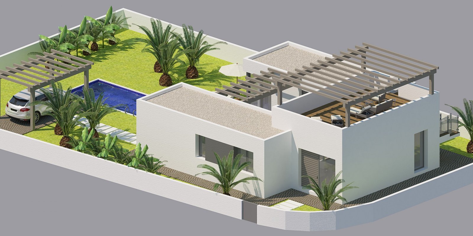 <p>Villa provided with 3 Bedrooms and 2 Bathrooms, private swimming pool and multiple parking spaces. </p>