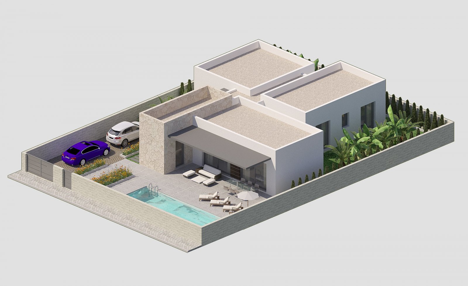 <p>Villa provided with 3 Bedrooms and 3 Bathrooms, private swimming pool and parking space on own plot. </p>