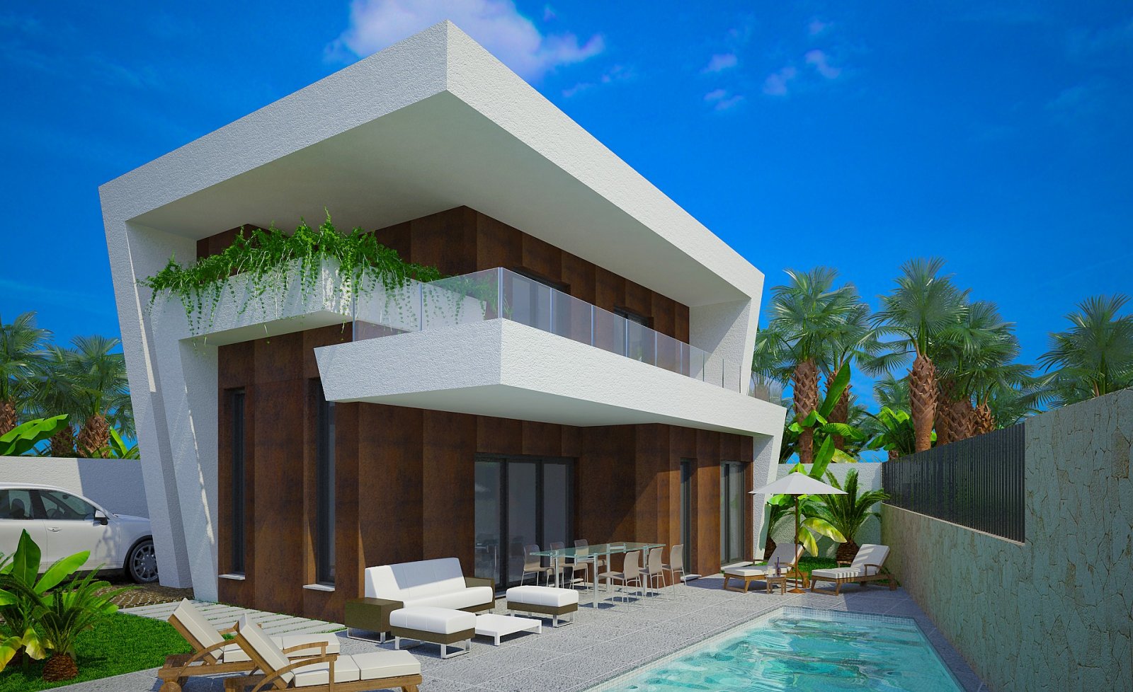 <p>Villa provided with 3 Bedrooms and 4 Bathrooms, private swimming pool and parking space on own plot. </p>