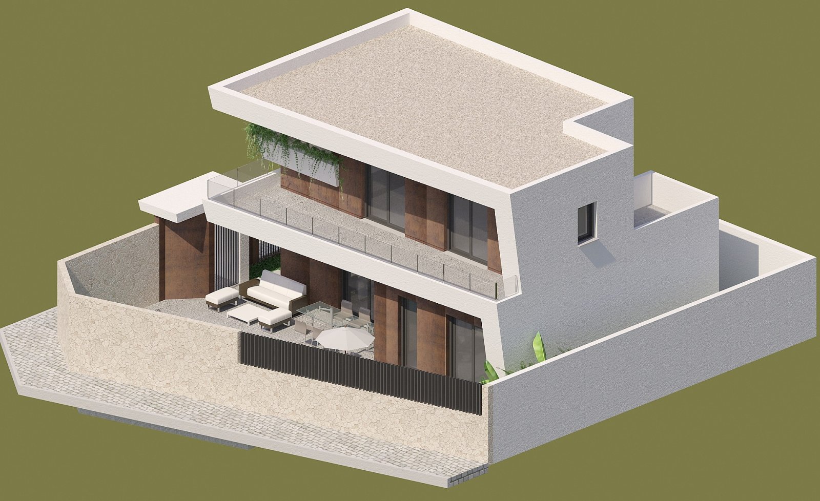 <p>Villa provided with 3 Bedrooms and 4 Bathrooms, private swimming pool and parking space on own plot. </p>