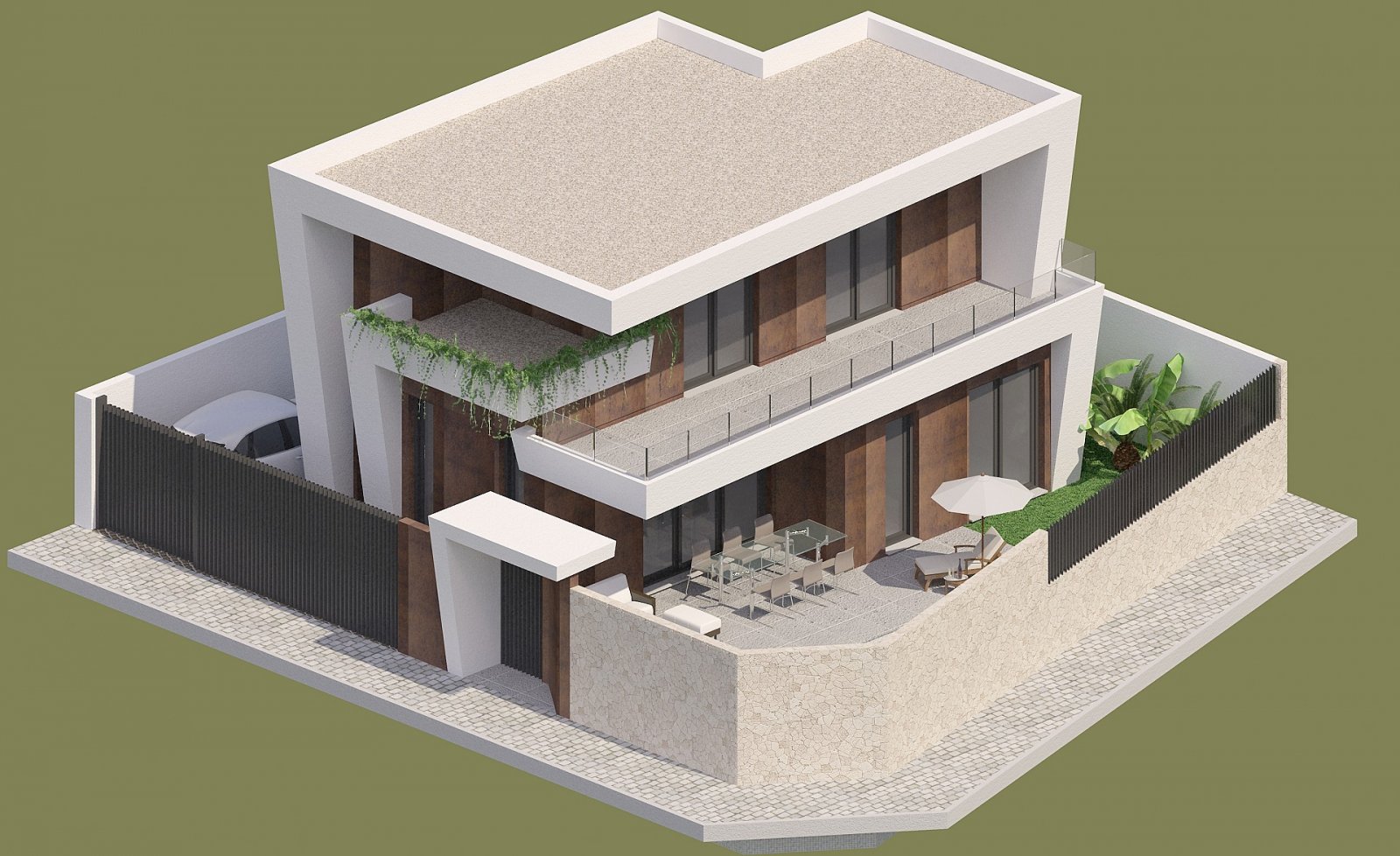 <p>Villa provided with 3 Bedrooms and 4 Bathrooms, private swimming pool and parking space on own plot. </p>