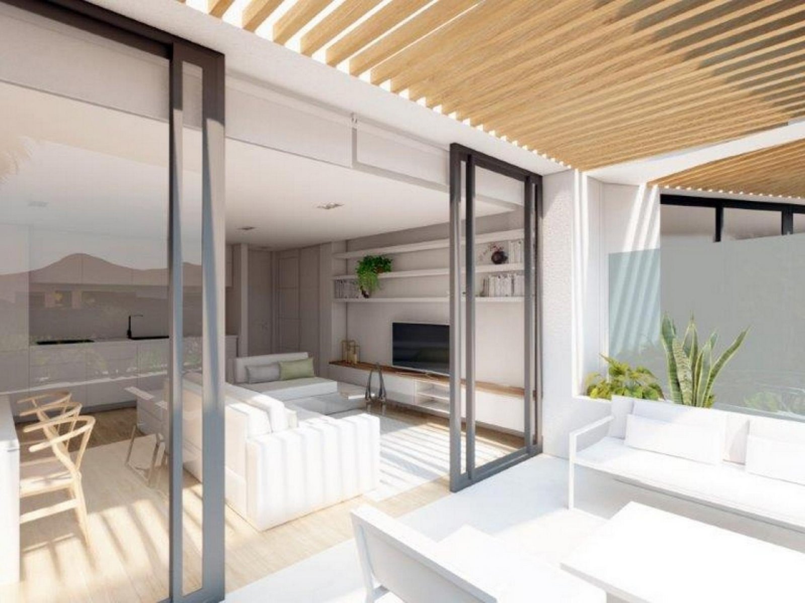 <p>Apartment with terrace provided with 2 Bedrooms and 2 Bathrooms, communal swimming pool and underground parking space. </p>