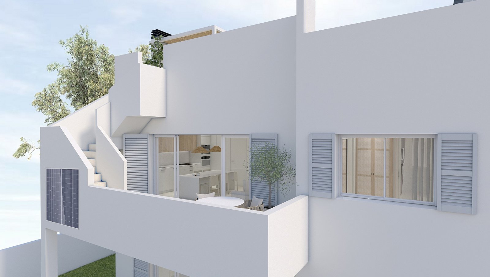 <p>Apartments - solarium provided with 2 Bedrooms and 2 Bathrooms, communal swimming pool and parking space on own plot. </p><p>Newly built bungalo...