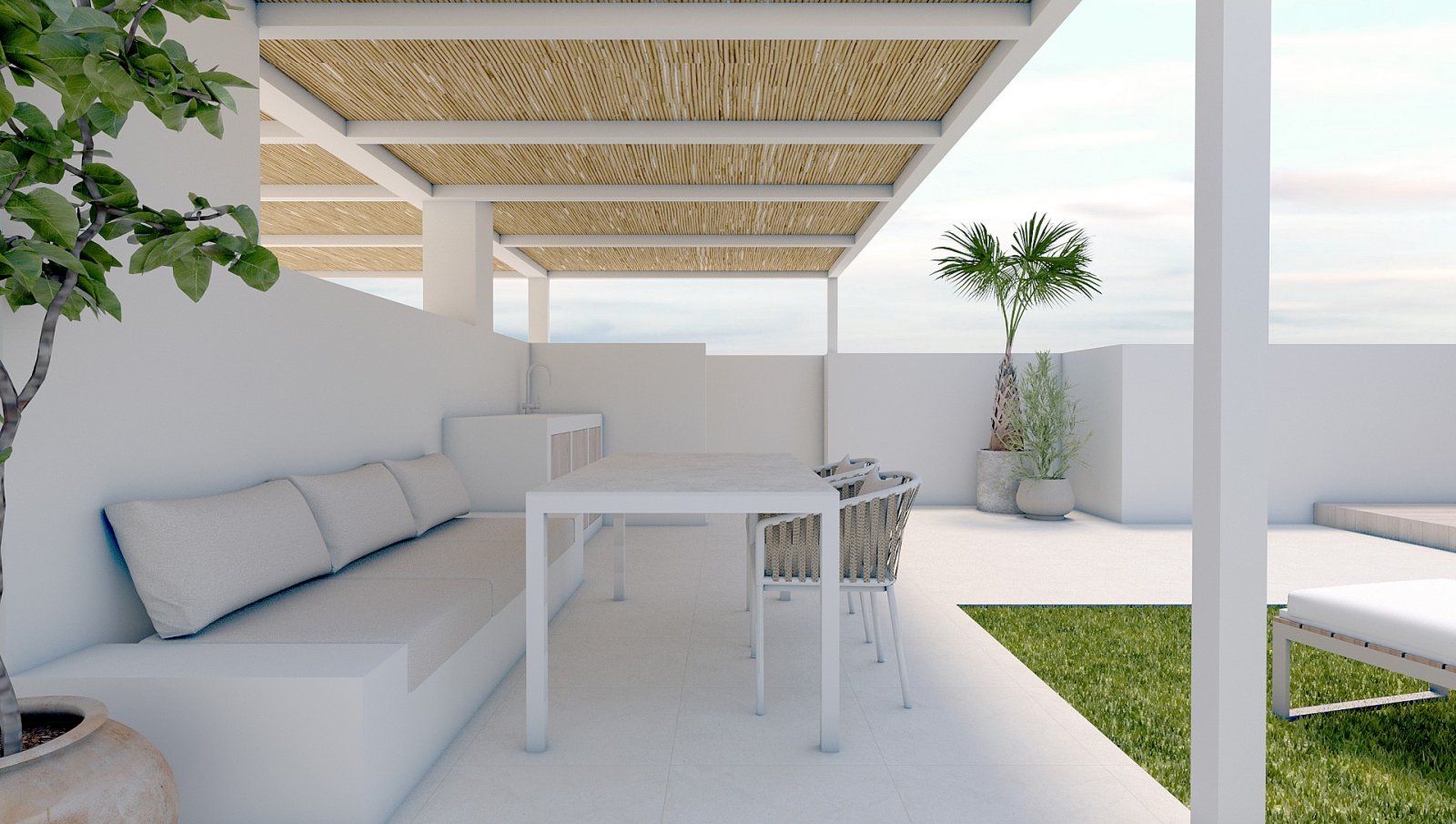 <p>Apartments - solarium provided with 2 Bedrooms and 2 Bathrooms, communal swimming pool and parking space on own plot. </p><p>Newly built bungalo...