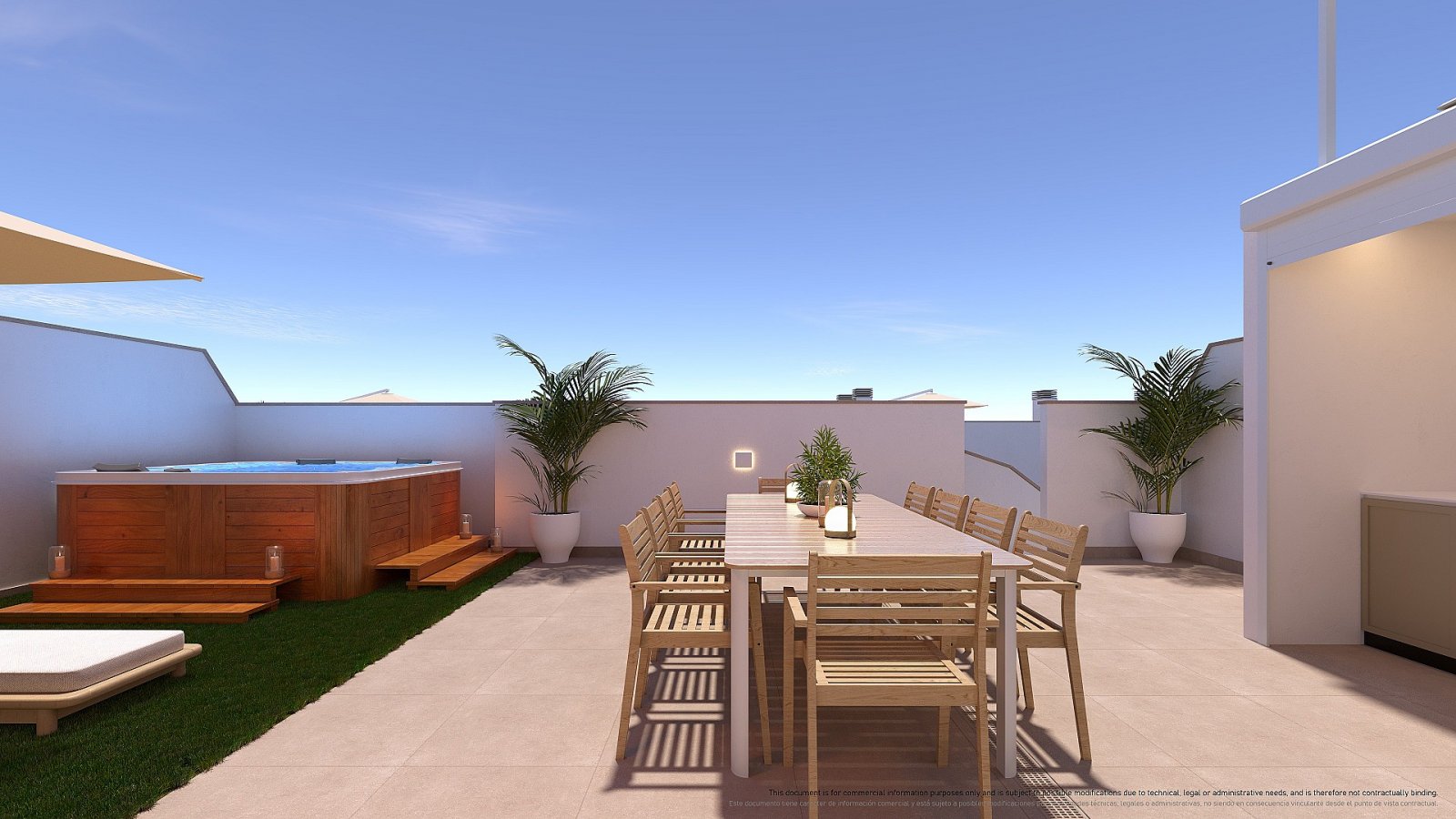 <p>Apartments - solarium provided with 2 Bedrooms and 2 Bathrooms, communal swimming pool and parking space on own plot. </p><p>Newly built bungalo...