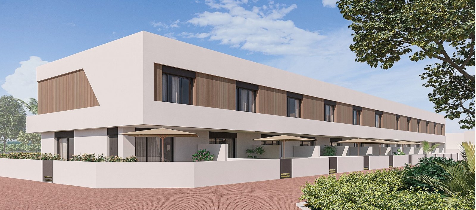 <p>Terraced villa provided with 2 Bedrooms and 2 Bathrooms, communal swimming pool and parking space on own plot. </p><p>Exclusive new development ...