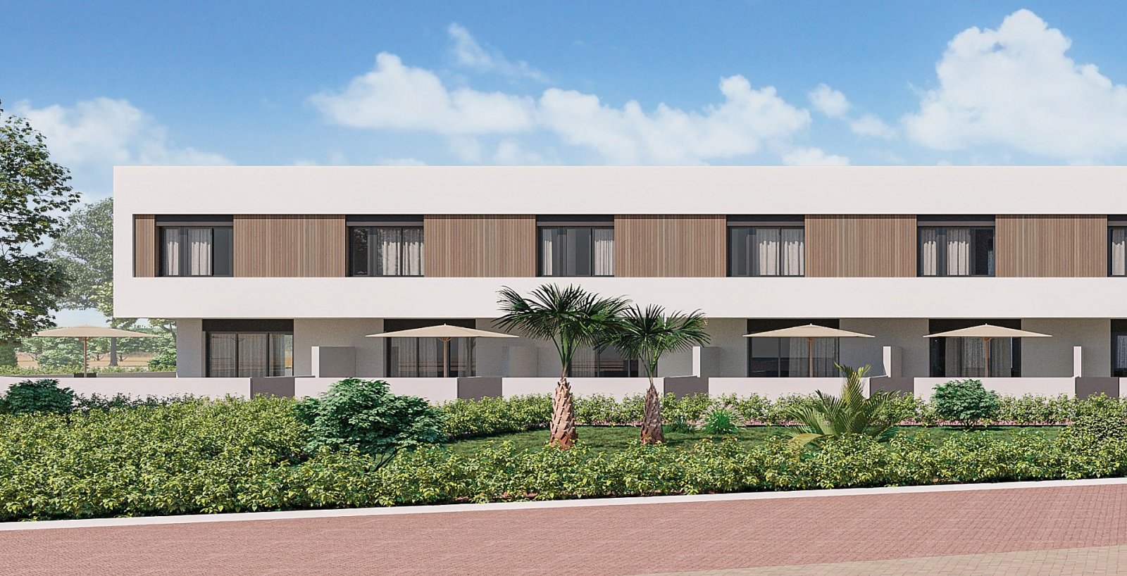 <p>Terraced villa provided with 3 Bedrooms and 2 Bathrooms, communal swimming pool and parking space on own plot. </p><p>Exclusive new development ...