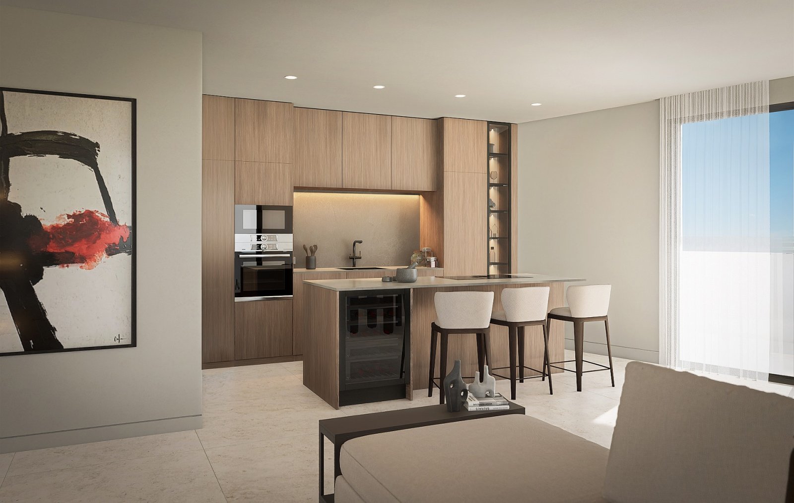 <p>Apartment with terrace provided with 2 Bedrooms and 2 Bathrooms, infinity swimming pool and optional underground parking & storage room. </p><p>...