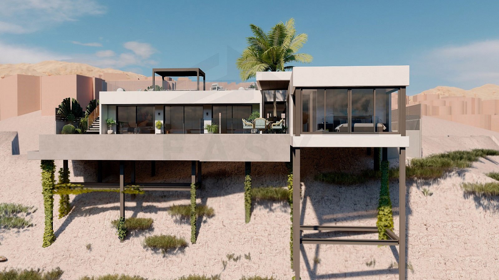 <p>Villa provided with 3 Bedrooms and 3 Bathrooms, heated swimming pool and parking space on own plot. </p><p>Located on the second line of the pre...