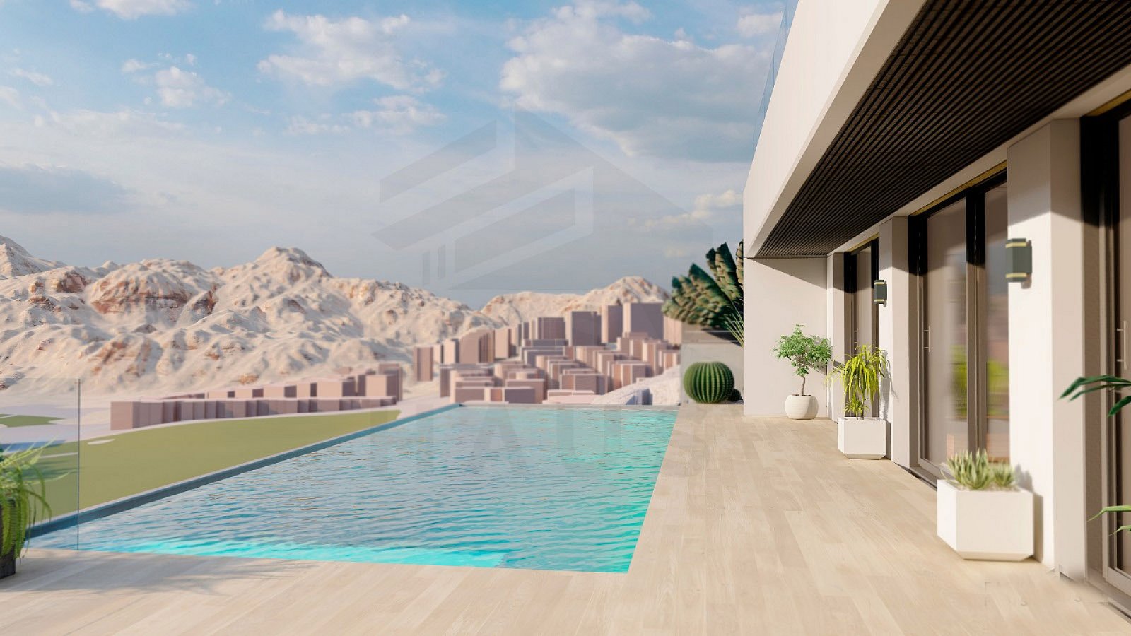 <p>Villa provided with 4 Bedrooms and 4 Bathrooms, heated swimming pool and parking space on own plot. </p><p>Located on the second line of the pre...