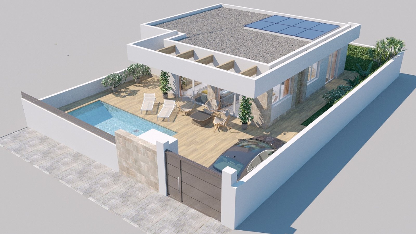 <p>Villa provided with 3 Bedrooms and 2 Bathrooms, private swimming pool and parking space on own plot. </p><p>This exclusive villa project is loca...