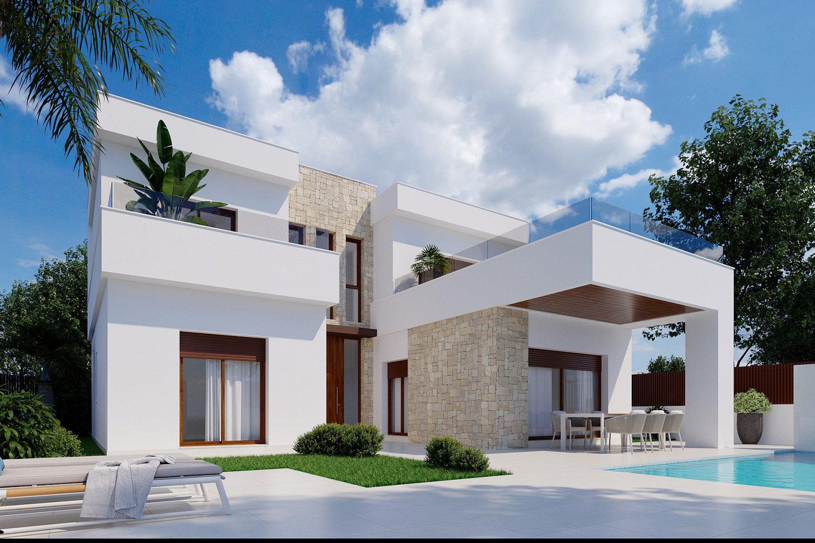 <p>Villa provided with 4 Bedrooms and 3 Bathrooms, private swimming pool and parking space on own plot. </p>
