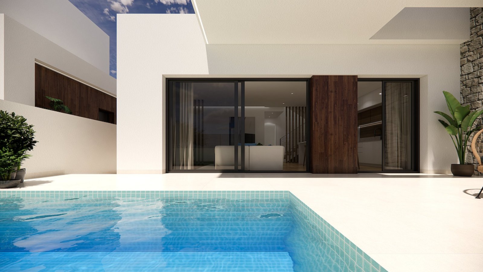<p>Terraced villa provided with 3 Bedrooms and 3 Bathrooms, private swimming pool and parking space on own plot. </p><p>Small-scale complex with 8 ...