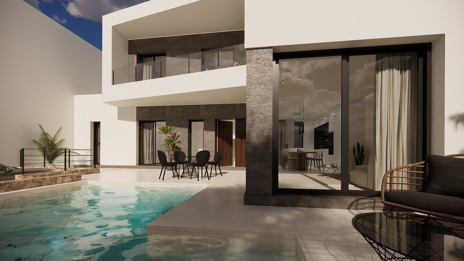 <p>Terraced villa provided with 3 Bedrooms and 3 Bathrooms, private swimming pool and parking space on own plot. </p><p>Located in charming Dolores...