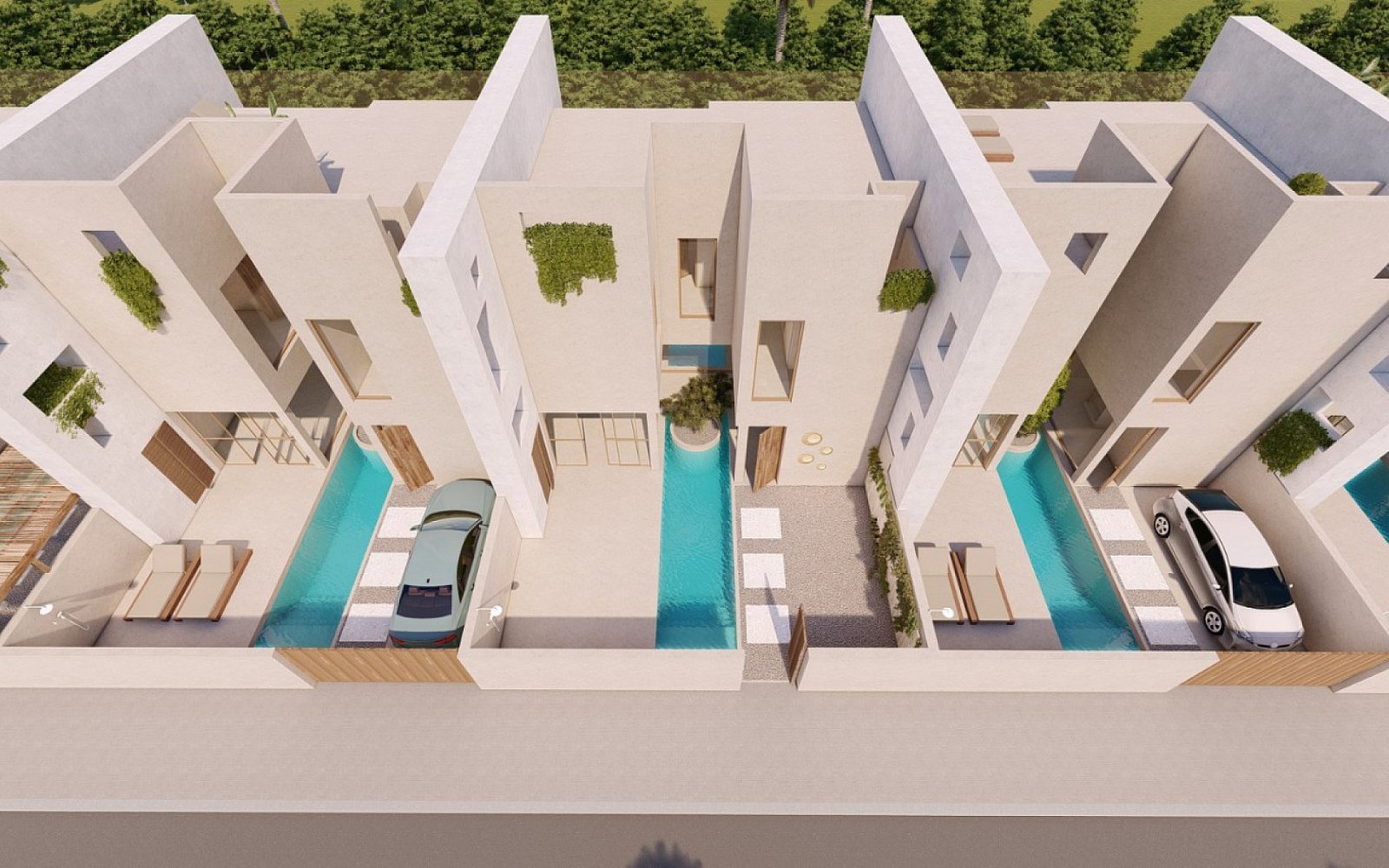<p>Terraced villa provided with 3 Bedrooms and 2 Bathrooms, private swimming pool and parking space on own plot. </p><p>Homes designed in a stylish...