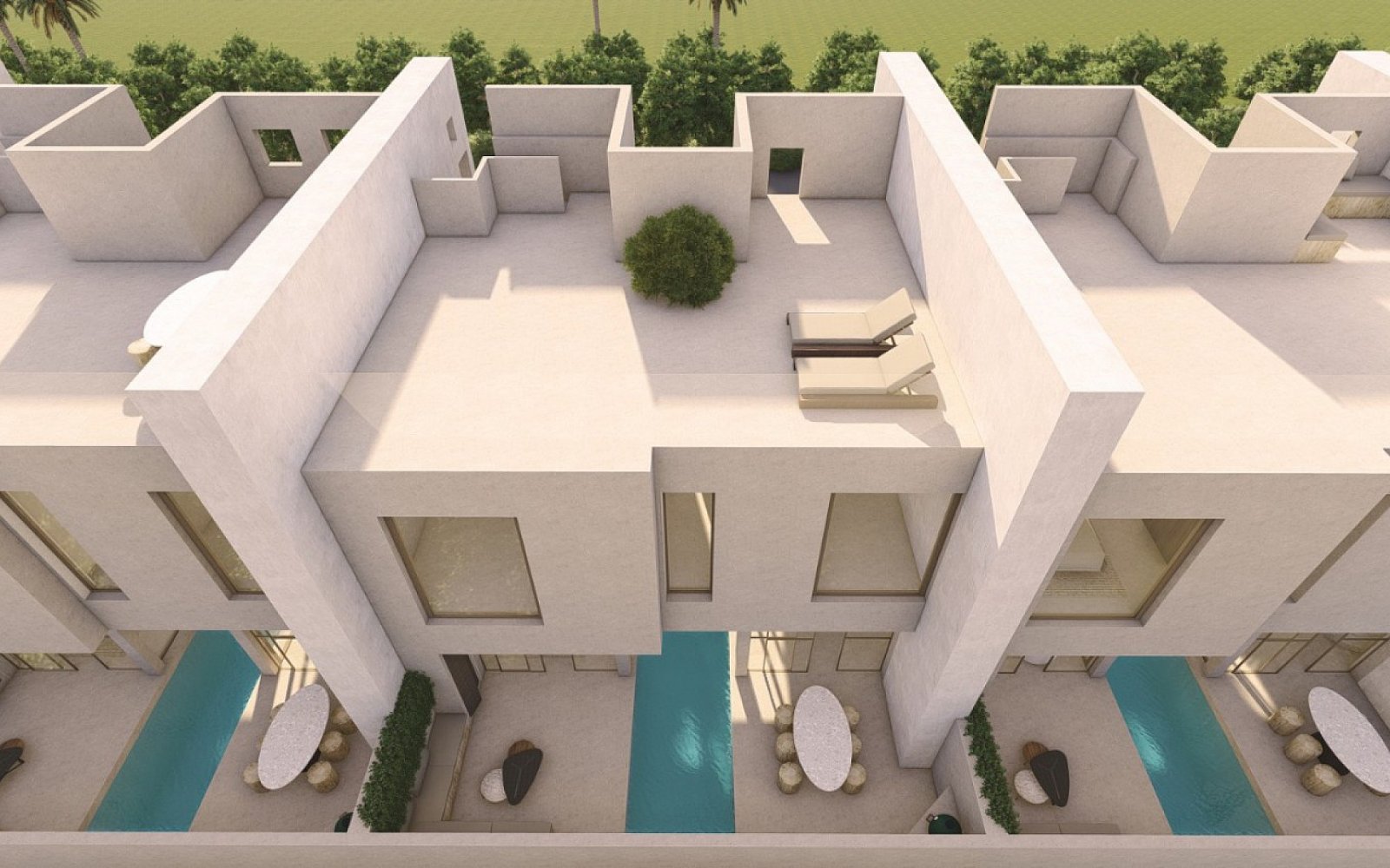 <p>Terraced villa provided with 3 Bedrooms and 2 Bathrooms, private swimming pool and parking space on own plot. </p><p>Homes designed in a stylish...