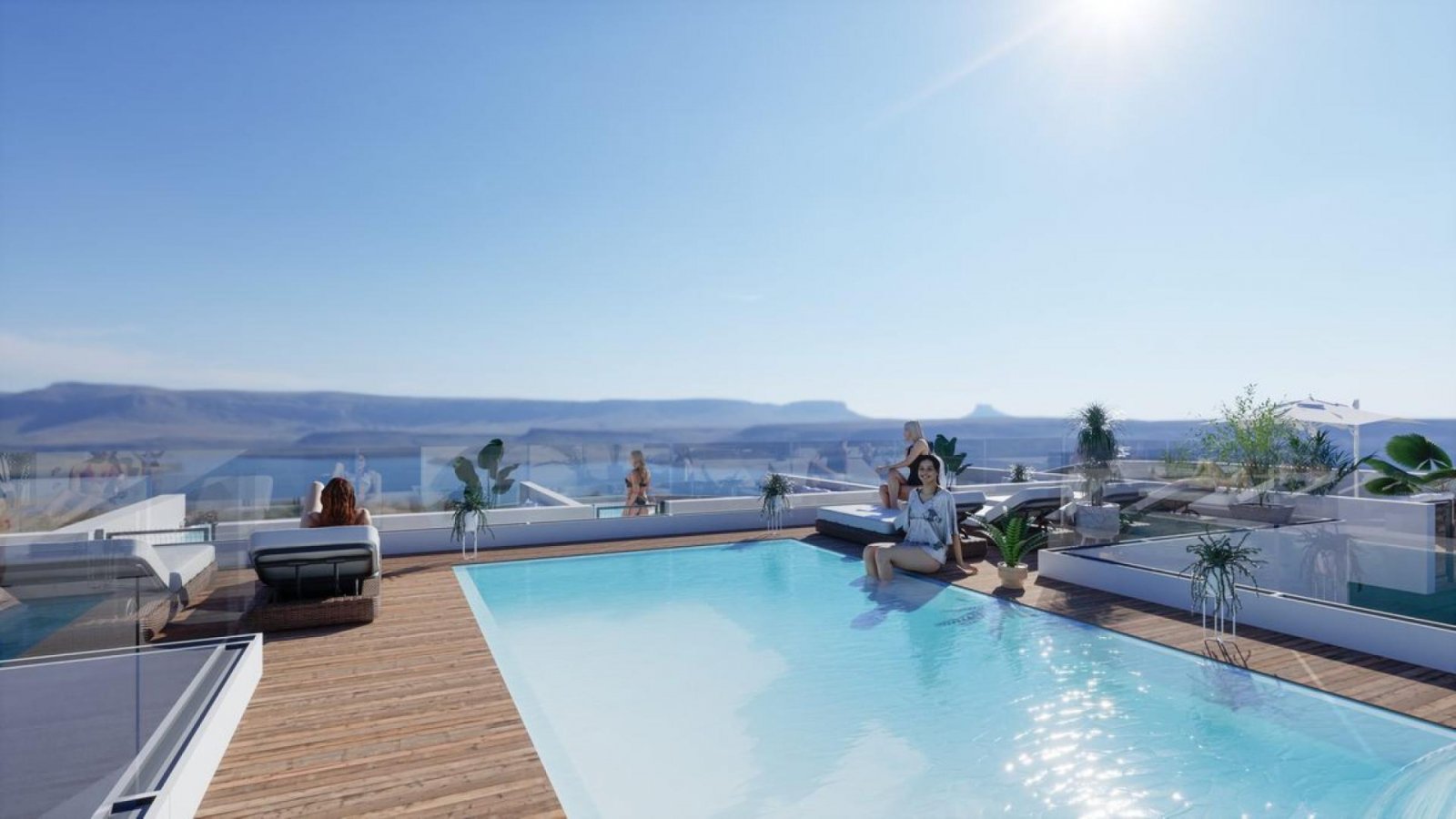 <p>Apartment with terrace provided with 2 Bedrooms and 2 Bathrooms, communal swimming pool and private garage. </p><p>Complex with a total of 34 ap...