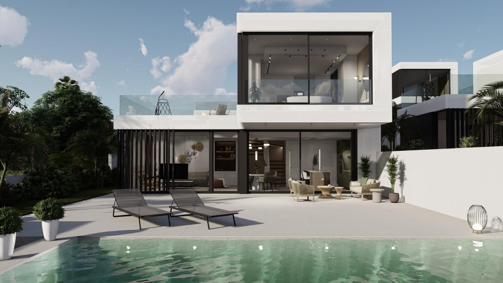 <p>Villa provided with 4 Bedrooms and 3 Bathrooms, private swimming pool and underground parking space with storage room. </p><p>Skyline V villas i...