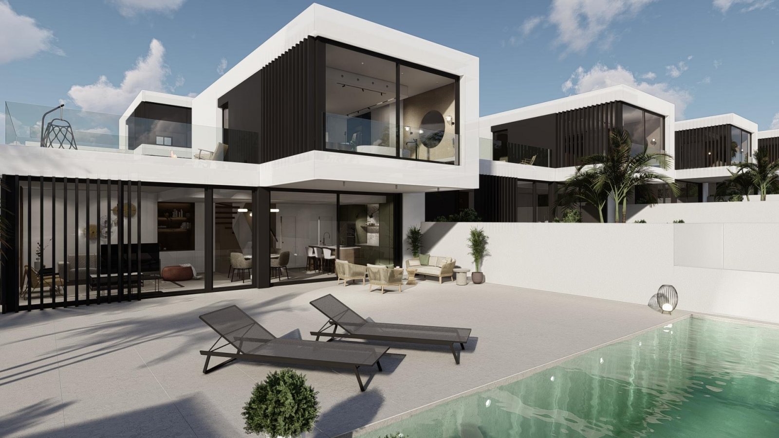 <p>Villa provided with 4 Bedrooms and 3 Bathrooms, private swimming pool and underground parking space with storage room. </p><p>Skyline V villas i...