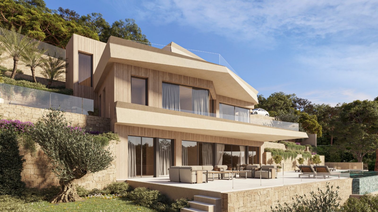 Modern luxury villa with sea views in Benissa coastThis luxury villa with modern design is located in one of the most prestigious and luxurious re...