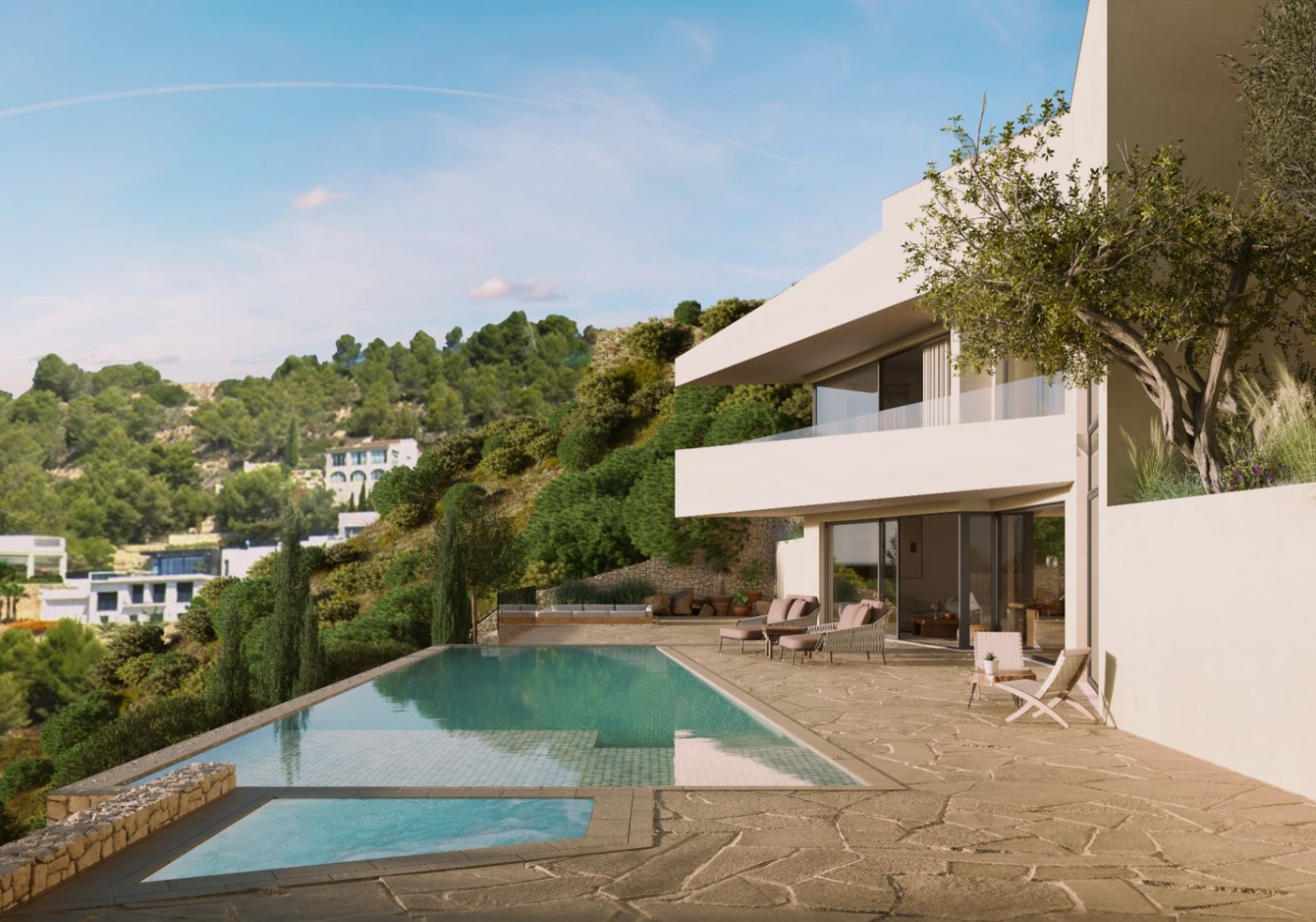 Modern luxury villa with sea views in Benissa coastThis luxury villa with modern design is located in one of the most prestigious and luxurious re...