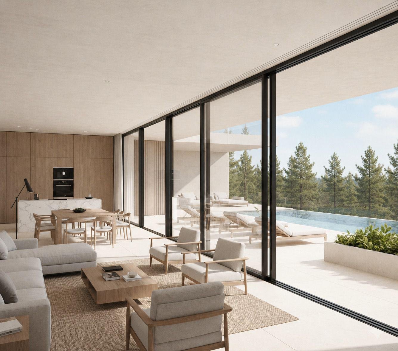 A luxury modern design villa, just 750 m from the beachThis stunning chalet/villa stands as a contemporary retreat, offering a perfect balance betw...