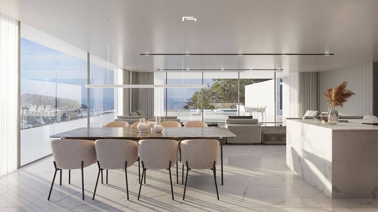 Imposing luxury new build villa in Moraira. Double sized plot of more then 1.800 sqm in the desired are of el Portet/Verde Pino, close to Moraira c...