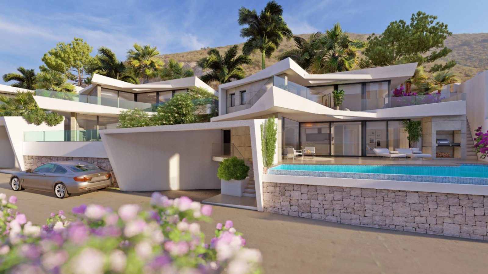 Promotion of 16 modern villas with sea views and fabulous open views of the mountain/valley. Enjoy a panoramic view of the sea towards Calpe with t...