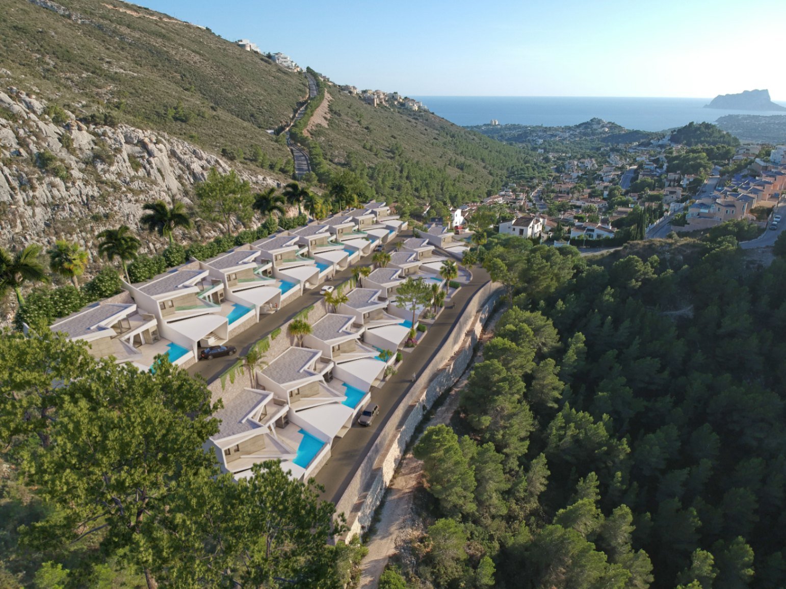 Promotion of 16 modern villas with sea views and fabulous open views of the mountain/valley. Enjoy a panoramic view of the sea towards Calpe with t...