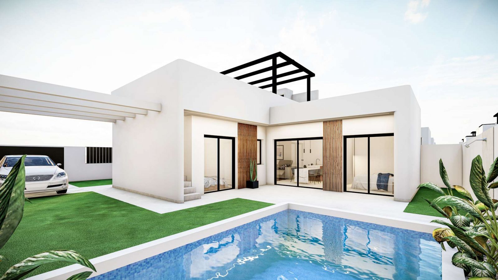 Roldan: Moderne ebenerdige Luxusvilla mit Pool 