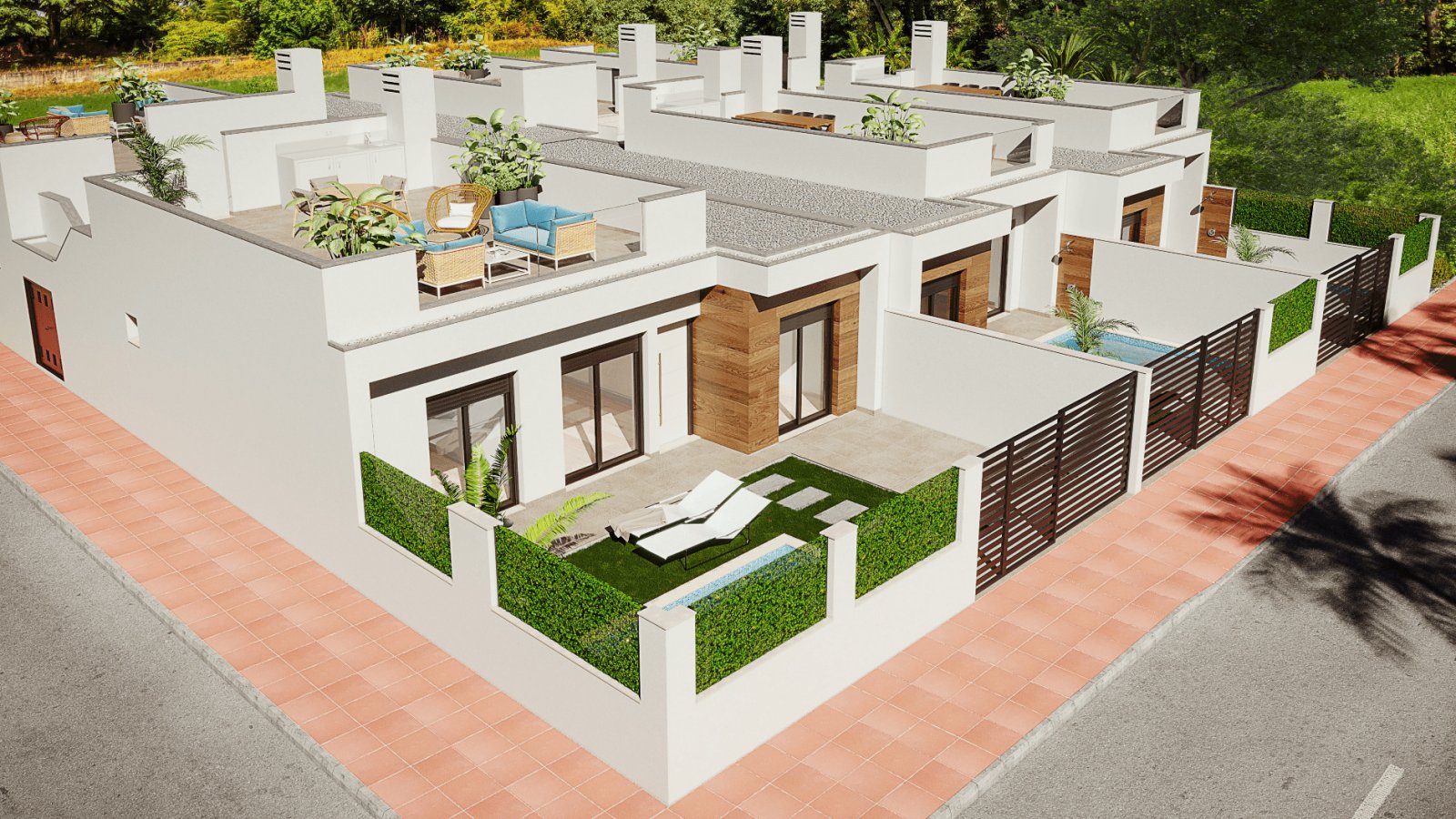 San Javier: Ebenerdige Villa mit Meerblick und guter Lage mit Pool 