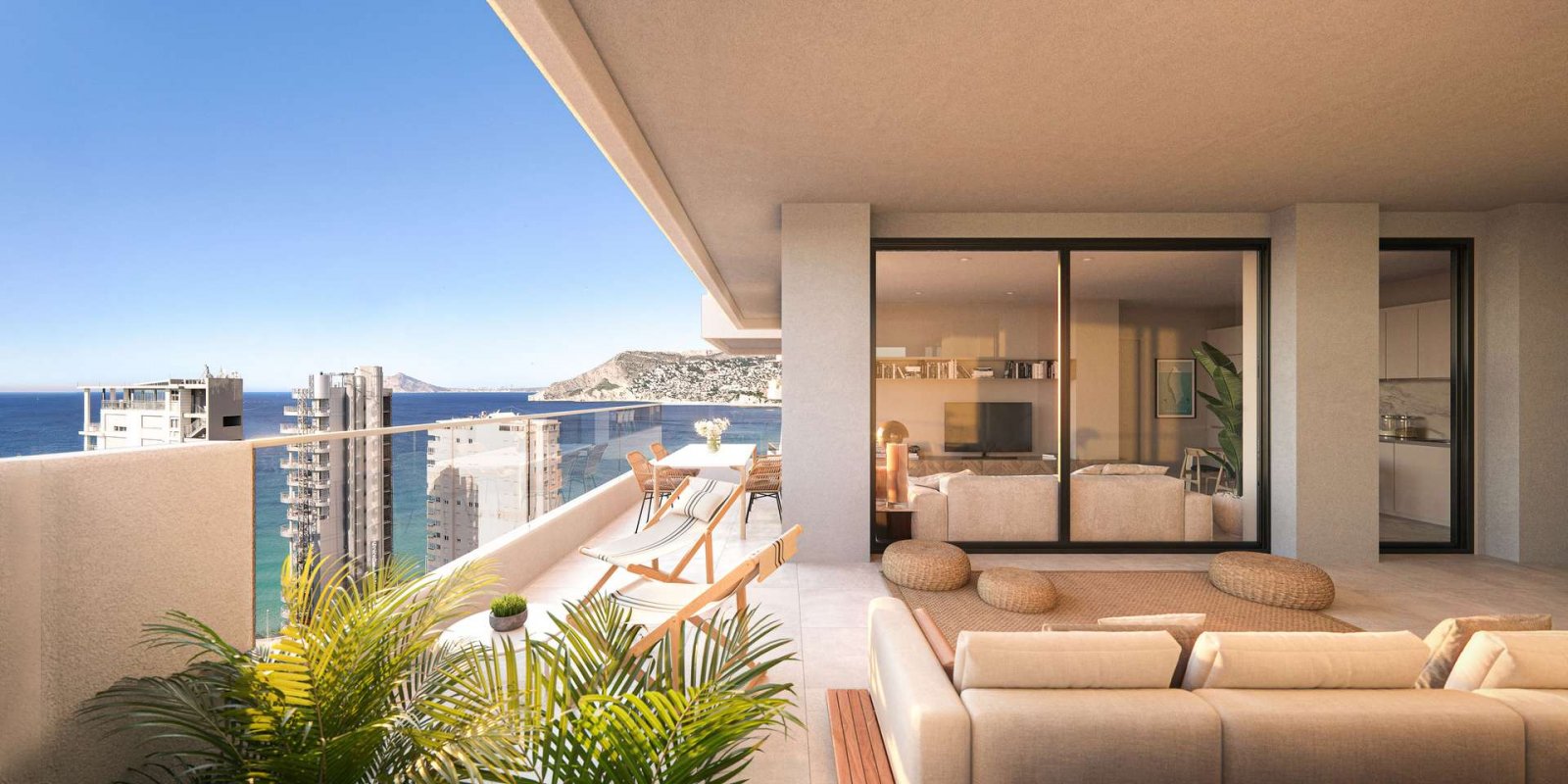 Exklusives Penthouse mit Blick auf das Meer