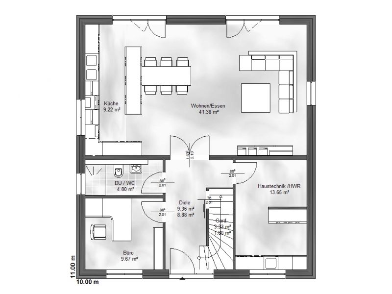 56 Top Images Grundriss Haus 9 X 10 Der quadratische
